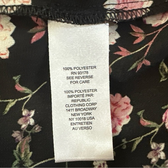 Elie Tahari Womens Size Small Black Floral Blouse Button Front Top Office Work - Picture 12 of 13